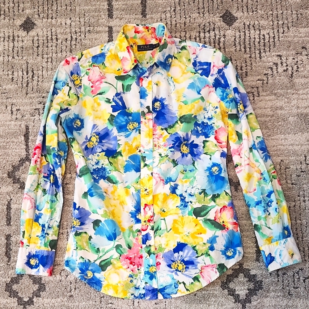 Polo Ralph Lauren Floral Button Down Size 4